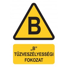 Figyelmeztető jelzések - "B" tűzveszélyességi fokozat